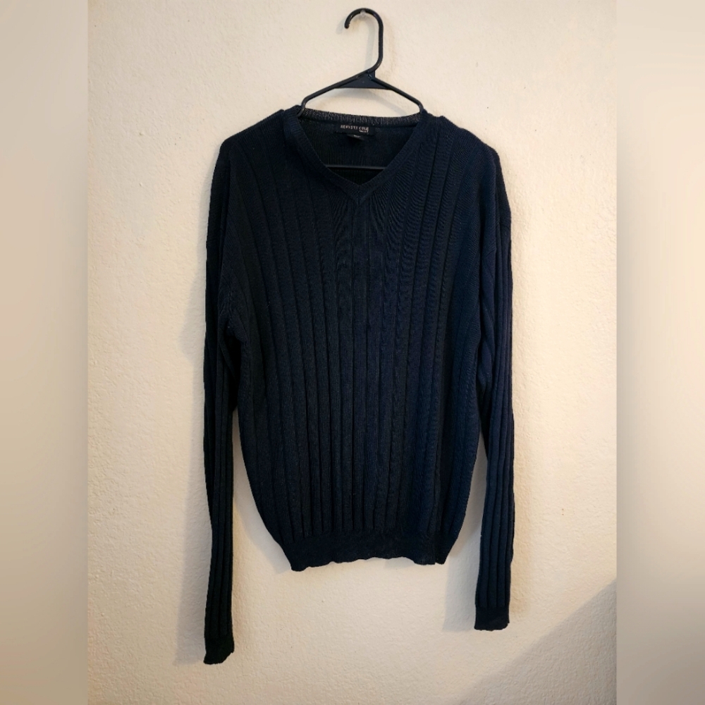Mens Kenneth Cole Black V-Neck Sweater